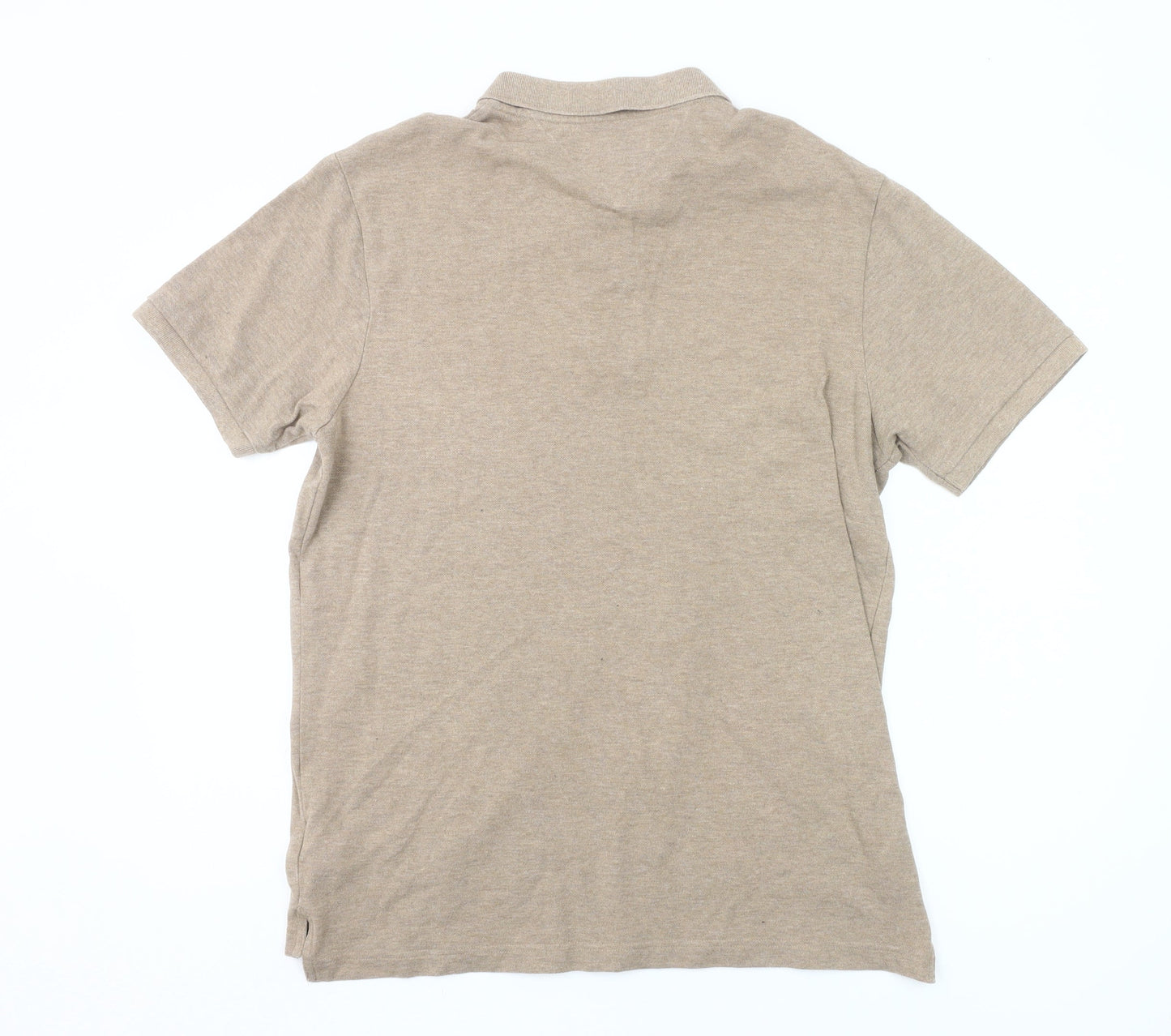 Tommy Hilfiger Men’s Beige Polo Shirt XL Slim Fit Cotton