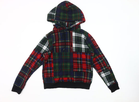 Polo Ralph Lauren Womens Multicoloured Plaid Hoodie Size M Cotton Blend