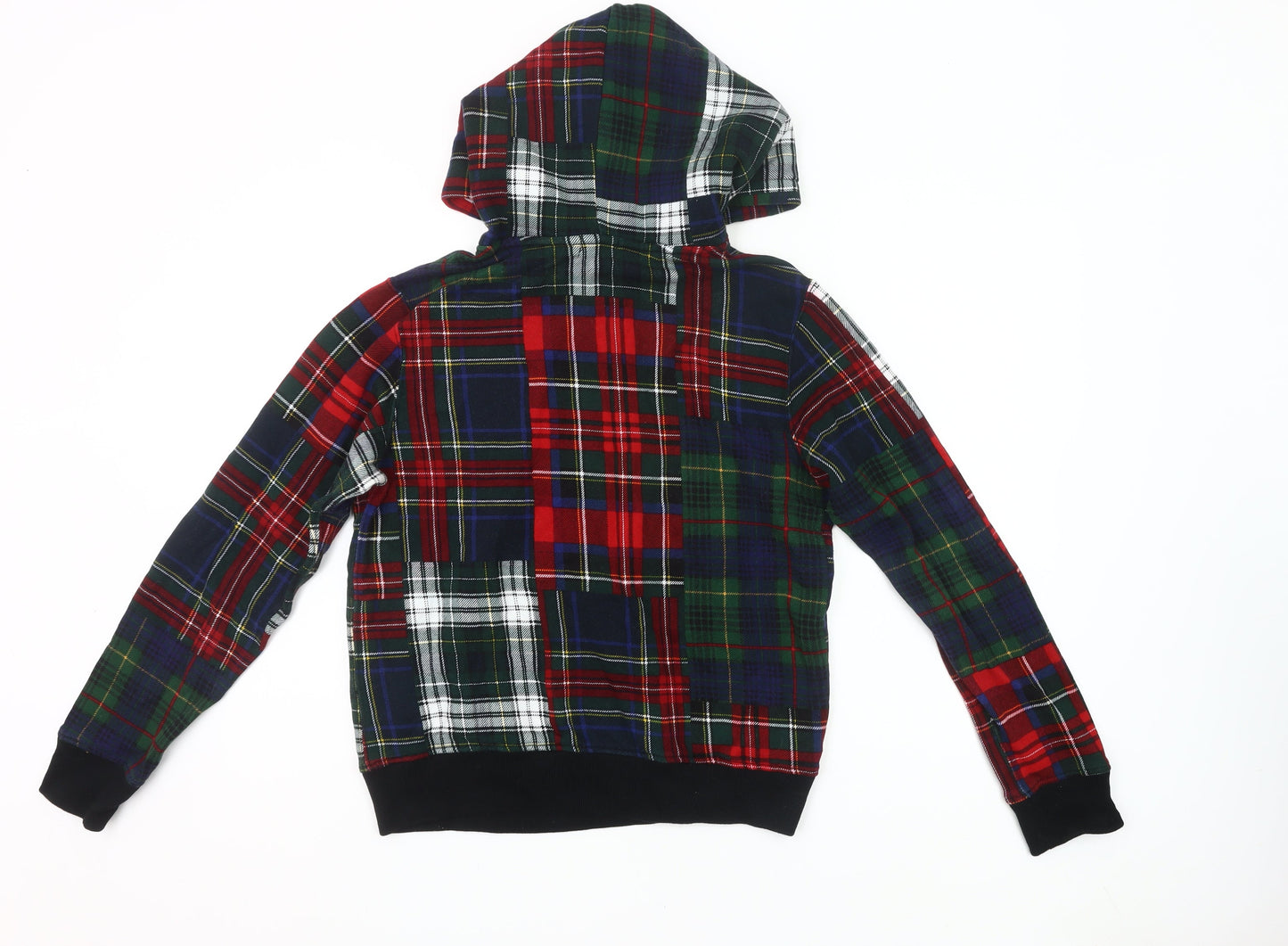 Polo Ralph Lauren Womens Multicoloured Plaid Hoodie Size M Cotton Blend