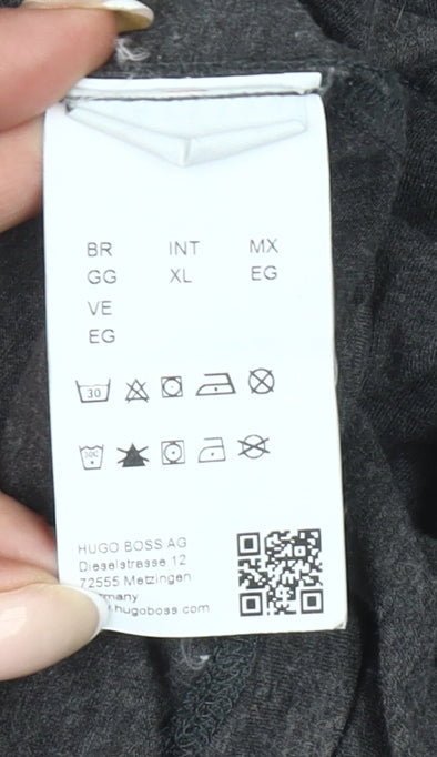 Hugo Boss Men’s Grey XL Long Sleeve Cotton Pyjama Top