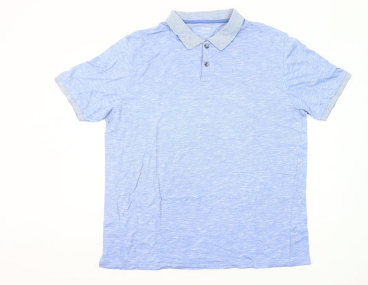 Dunnes Stores Men’s Blue 2XL Regular Fit Cotton Polo Shirt