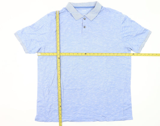 Dunnes Stores Men’s Blue 2XL Regular Fit Cotton Polo Shirt