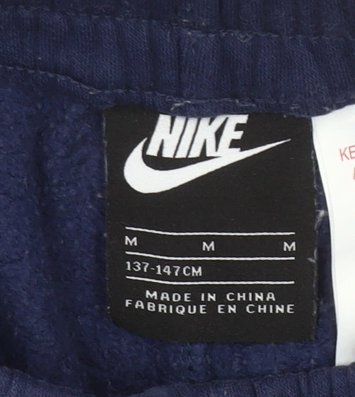 Nike Boys Blue Jogger Sweatpants 11-12Y Elastic Waist Pockets Sportswear