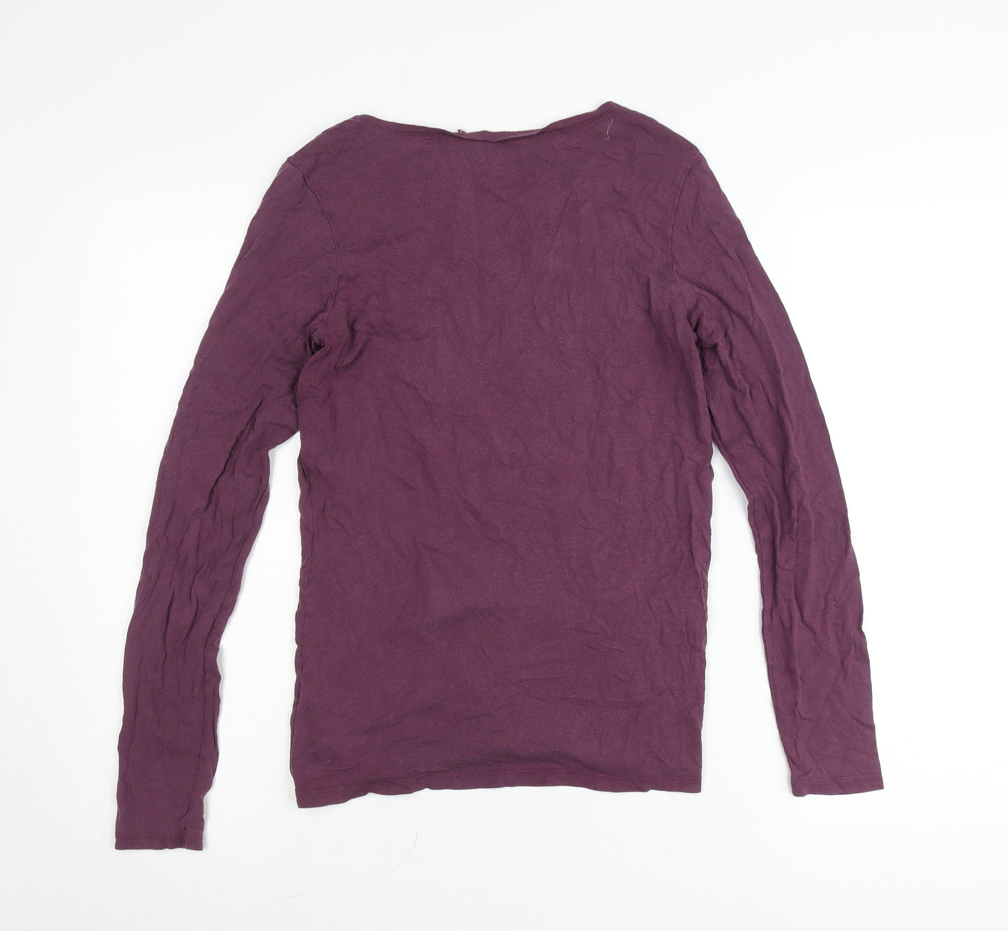 Fat Face Womens Purple Long Sleeve Basic T-Shirt Size 10