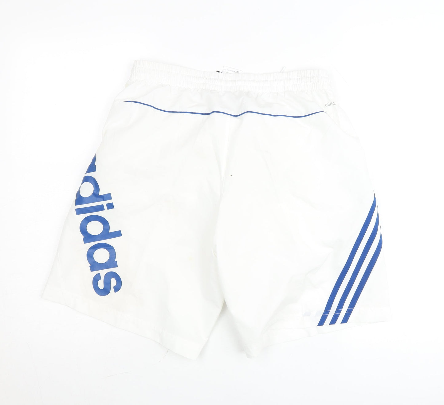 Adidas Men’s White Sports Shorts M Elastic Waist Drawstring Logo