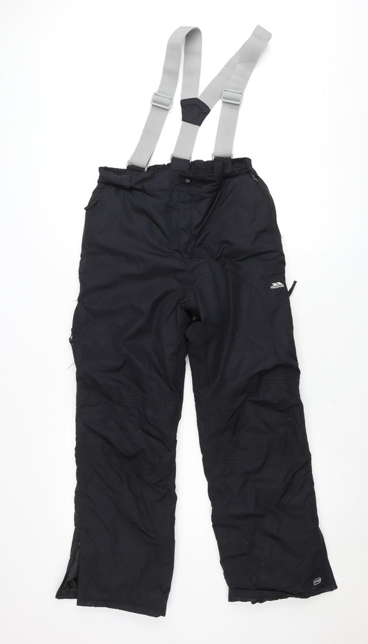 Trespass Boys Black Snow Pants Ski Trousers 11-12 Years Waterproof Winter