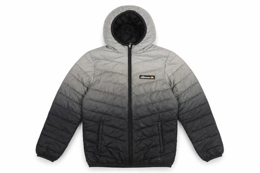 Ellesse Boys Grey Black Ombre Puffer Jacket Hooded Coat 10-11 Years