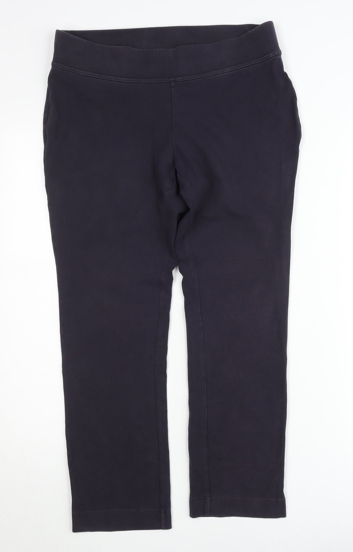 Lands' End Womens Black Petite Leggings Size 10-12 Slim Fit