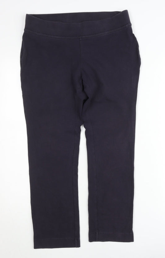 Lands' End Womens Black Petite Leggings Size 10-12 Slim Fit