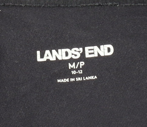 Lands' End Womens Black Petite Leggings Size 10-12 Slim Fit