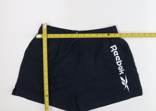 Reebok Womens Blue Sports Shorts Size S Activewear Running Gym
