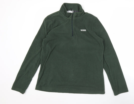 Regatta Women’s Green Fleece Pullover Sweatshirt UK 10 Outdoor Hiking
