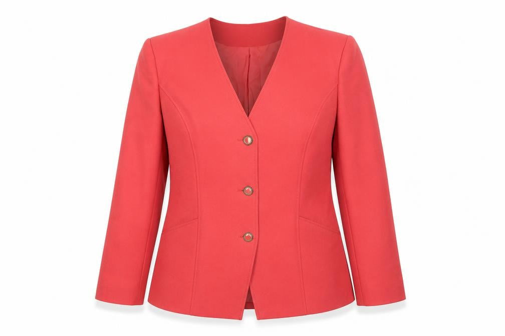 Eastex Womens Red Blazer Size 14 Business Casual Jacket
