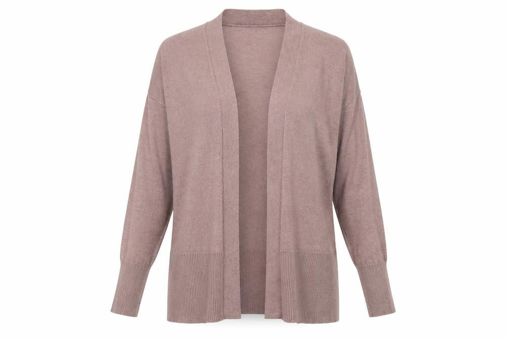 Soyaconcept Womens Brown Long Sleeve Open Knit Cardigan Size S