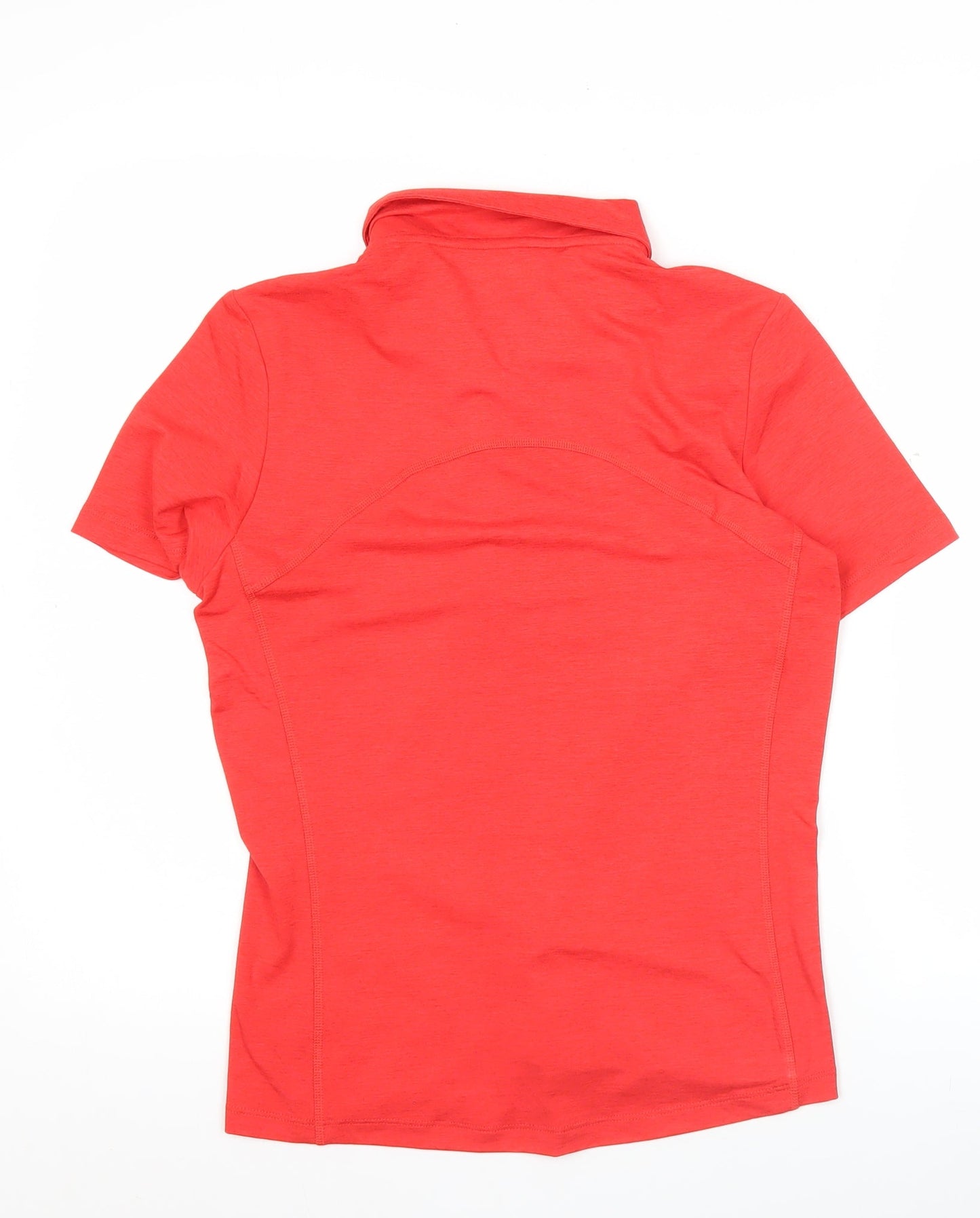Calvin Klein Women Red Polo Shirt UK 10 Slim Fit Golf Activewear