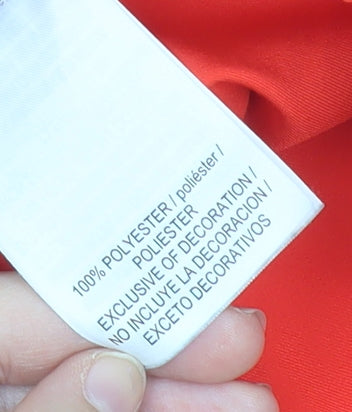 Nike Boys Red Football Shorts Size L Athletic Polyester Activewear