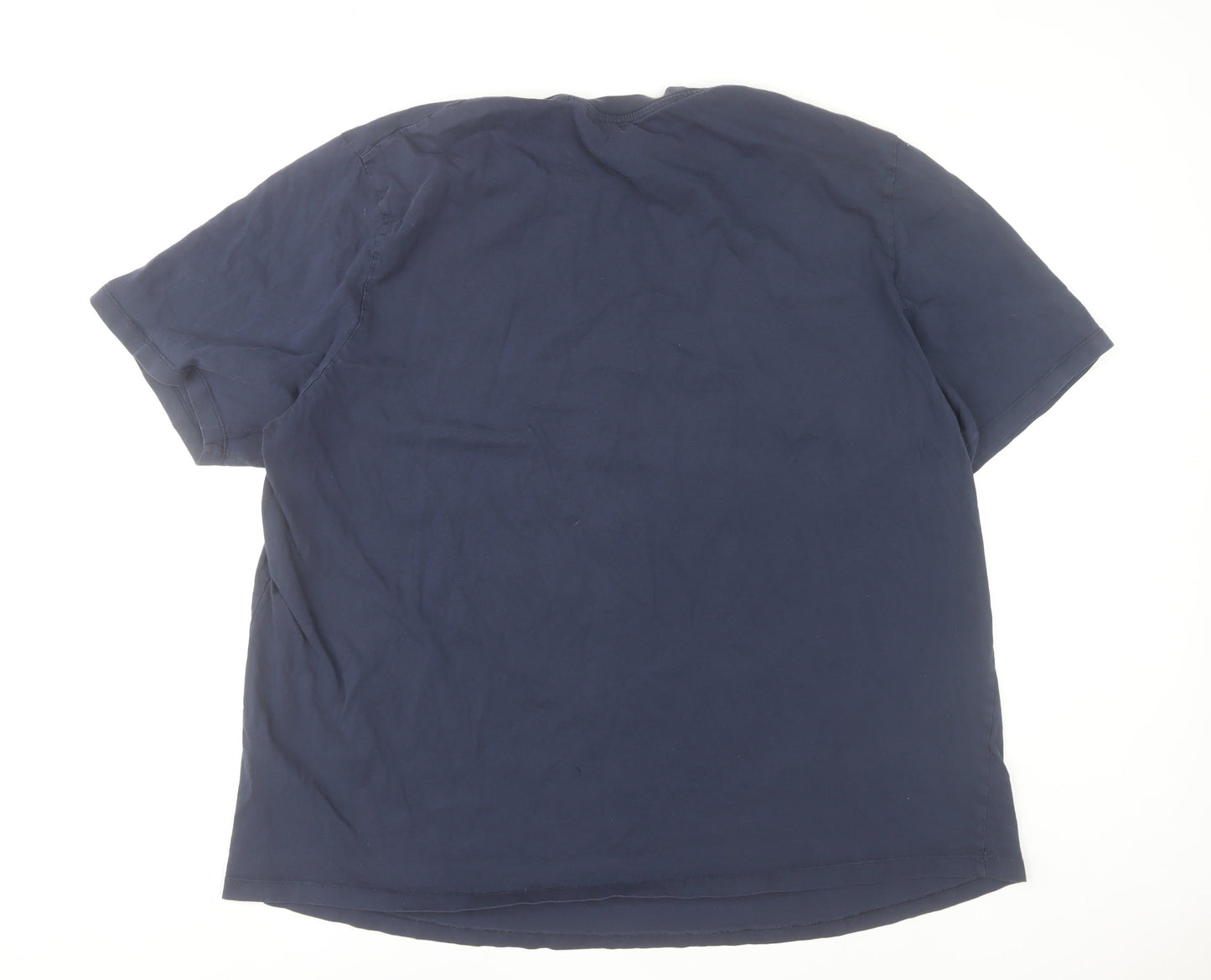 Jack & Jones Men's Blue 2XL Relaxed Fit Cotton Crew Neck T-Shirt