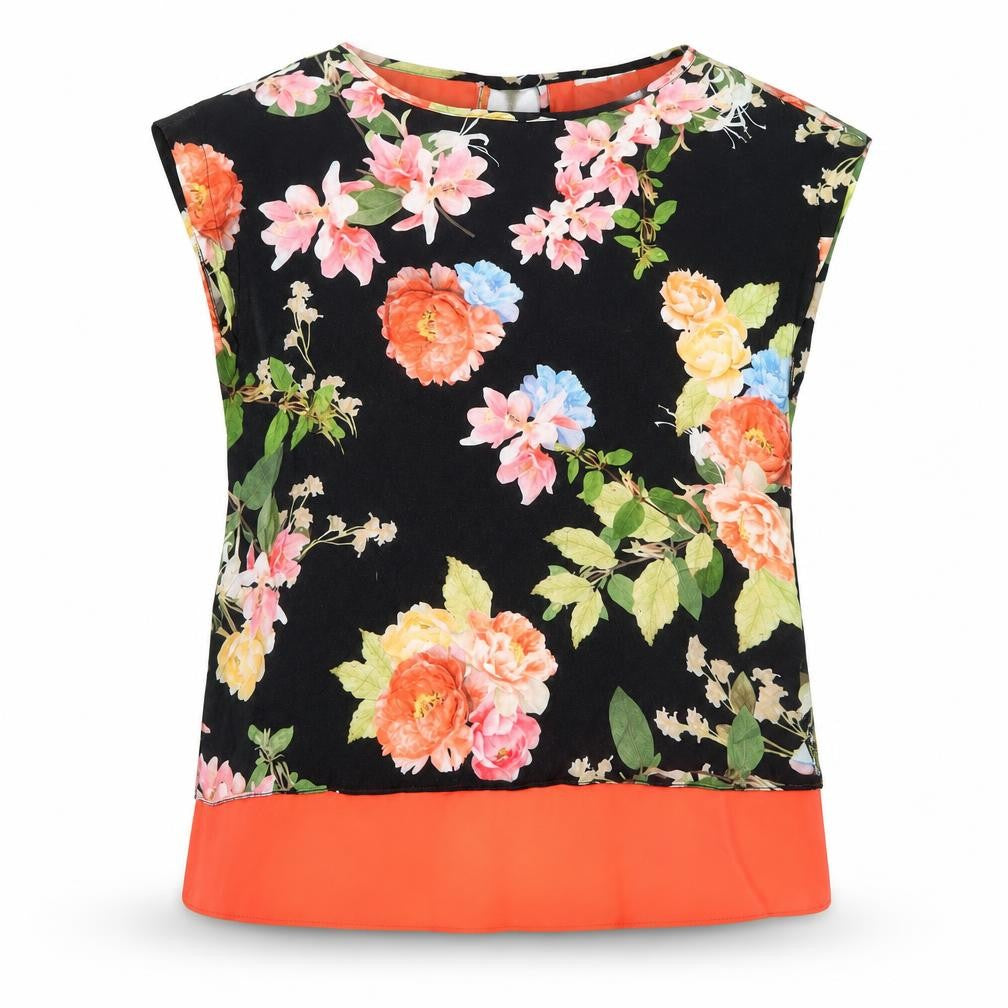 Wallis Womens Floral Blouse Top Size 10 Multicoloured Sleeveless Tunic