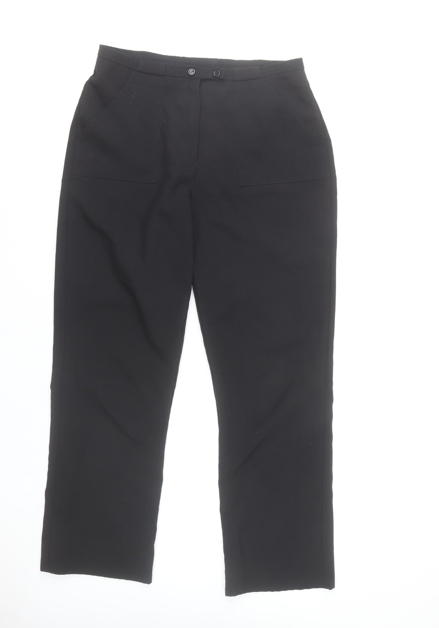 C&A Women’s Black Size 16 Straight Leg Polyester Trousers