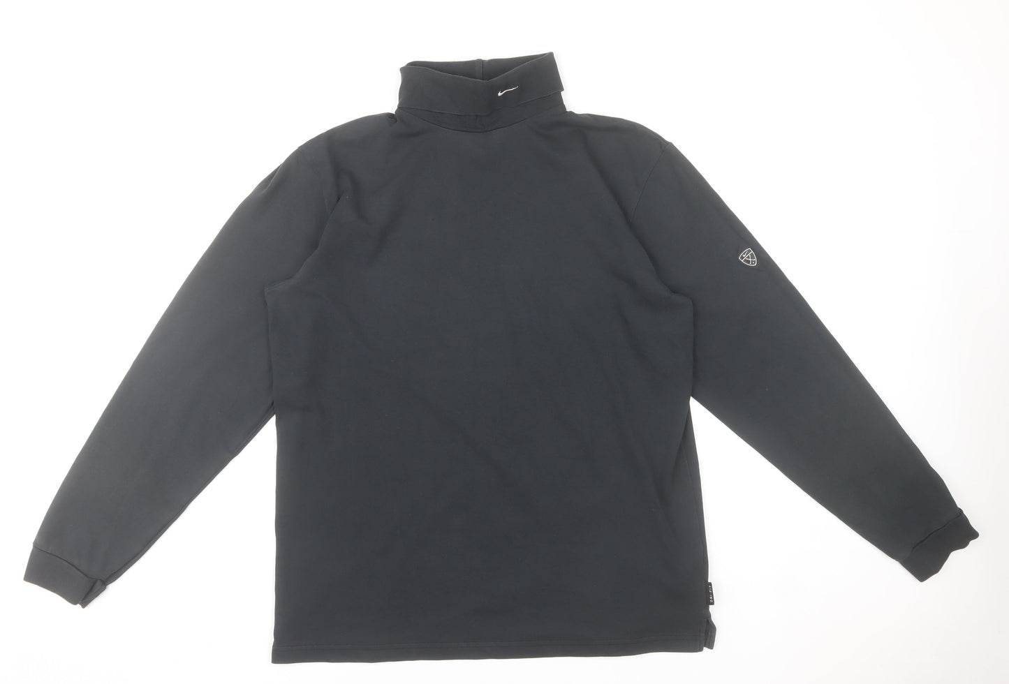 Nike Golf Men's Black Long Sleeve Dri-FIT Roll Neck T-Shirt L