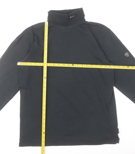 Nike Golf Men's Black Long Sleeve Dri-FIT Roll Neck T-Shirt L