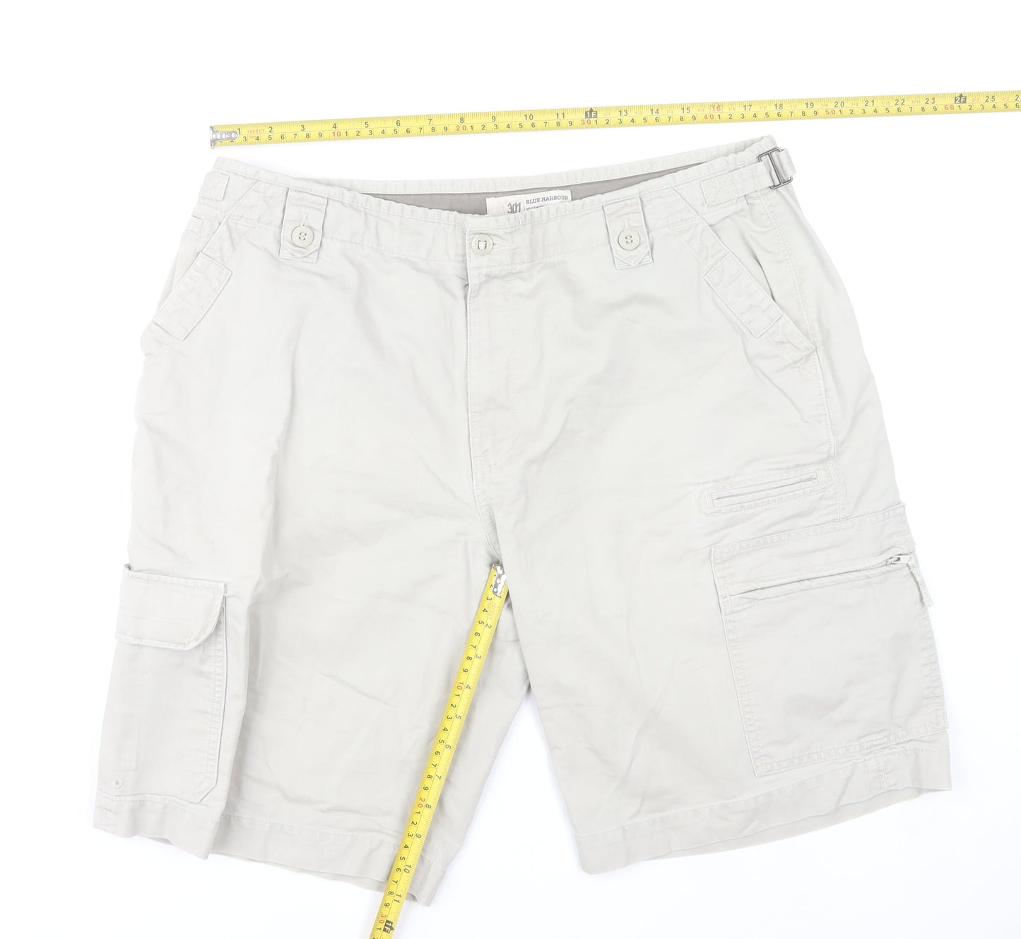 Marks and Spencer Men’s Beige Cargo Shorts Size 36 Regular Fit