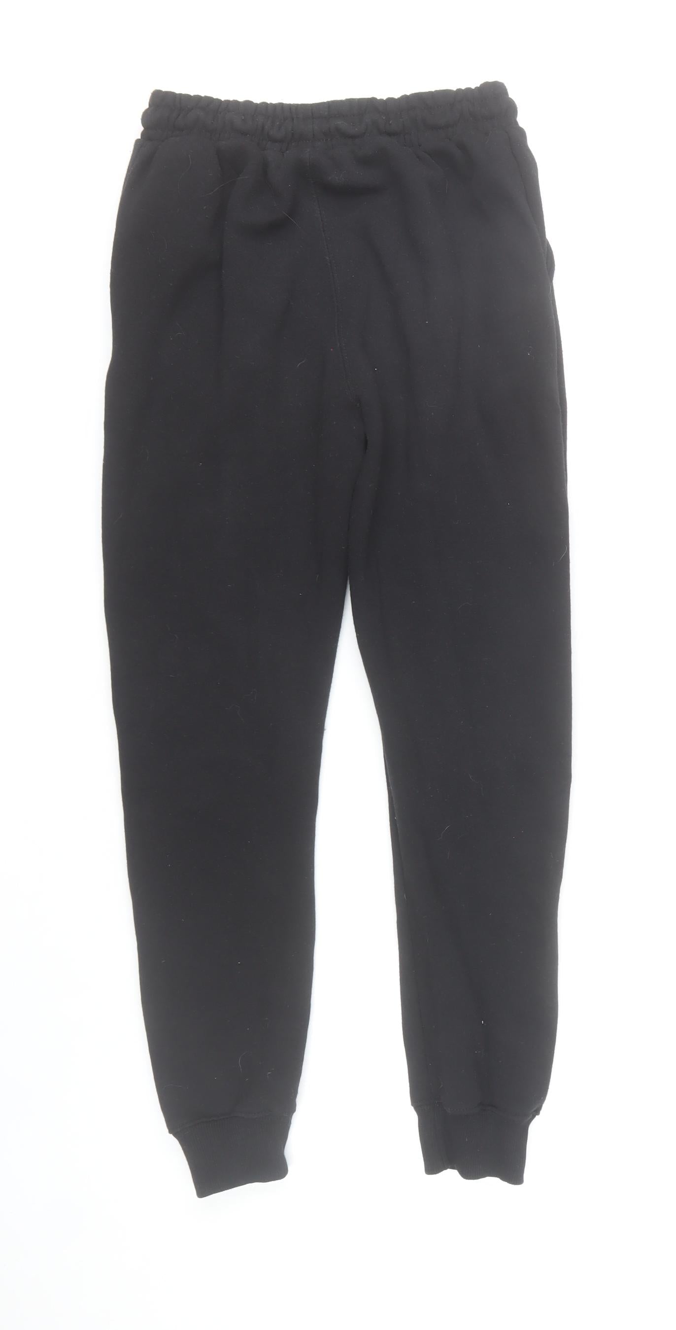 Hype Boys Black Jogger Sweatpants 14 Years Cotton Blend Casual Trousers