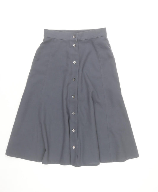 Marks and Spencer Women’s Grey Button Front A-Line Long Skirt Size 12