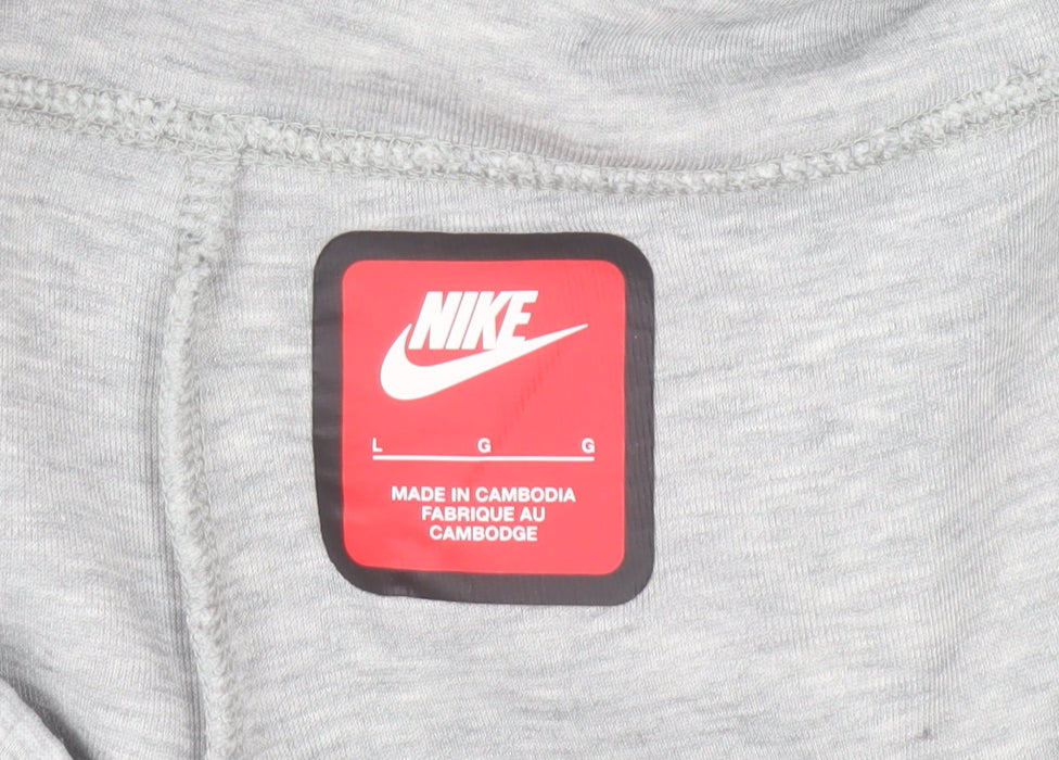 Nike Men’s Grey Jogger Trousers L Regular Fit Zip Pockets