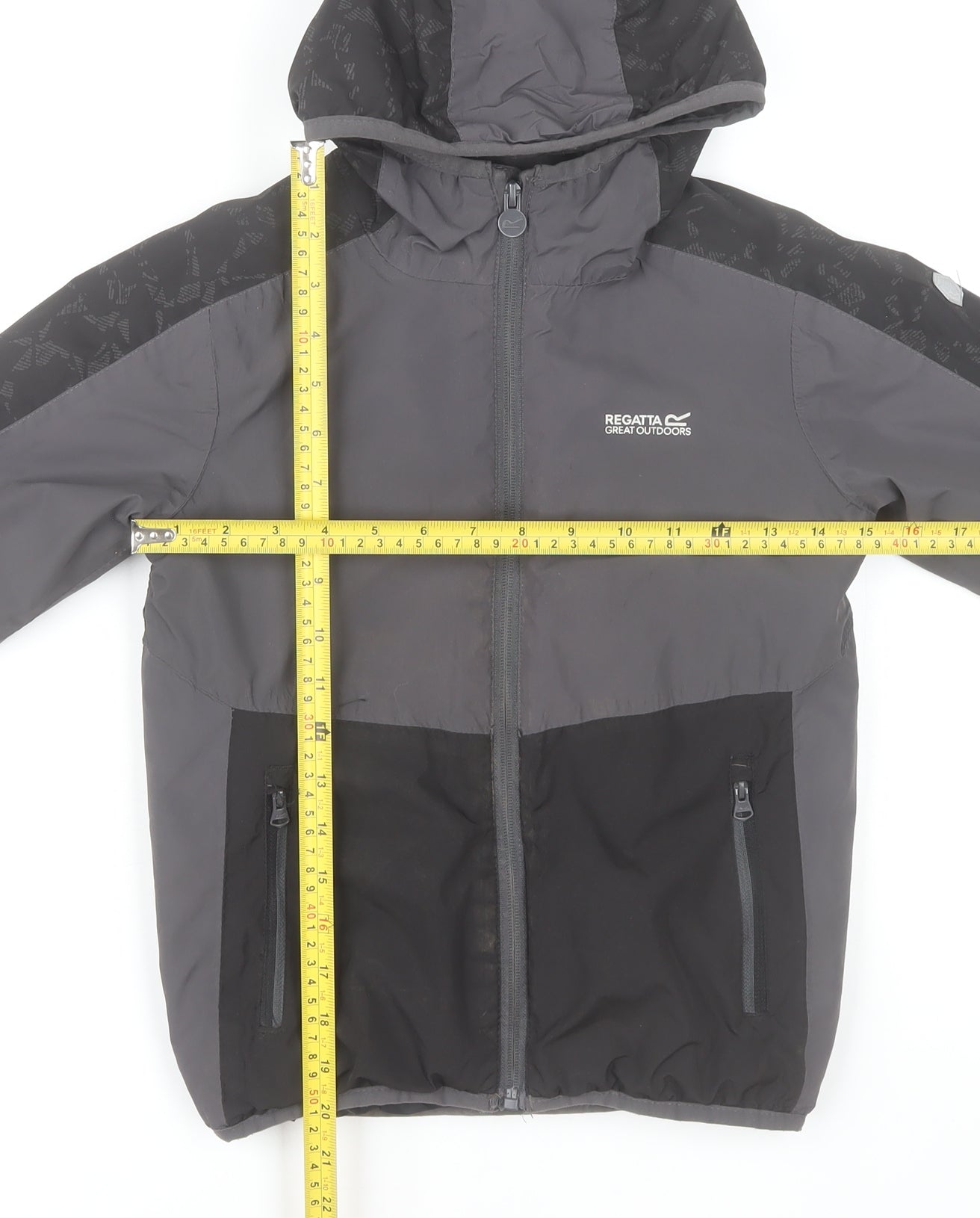 Regatta Boys Grey Puffer Jacket Age 8 Years Hooded Winter Coat