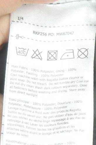 Regatta Boys Grey Puffer Jacket Age 8 Years Hooded Winter Coat