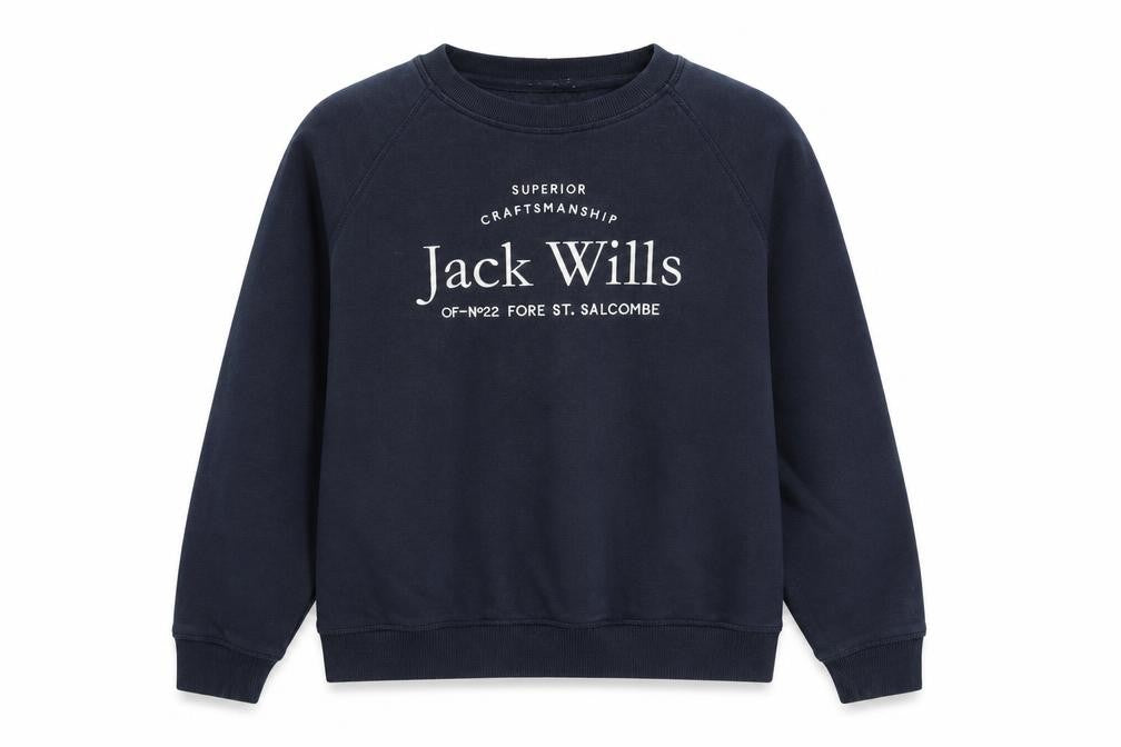 Womens UK 10 Regular Jack Wills Blue Pullover Sweatshirt