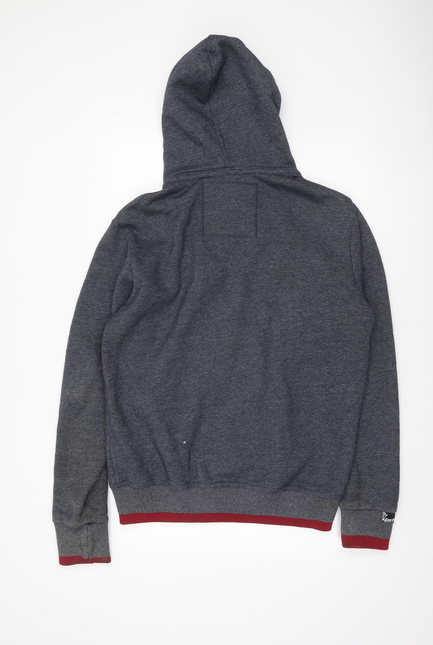 Superdry Men’s Grey Full Zip Hoodie XL Logo Drawstring Pockets