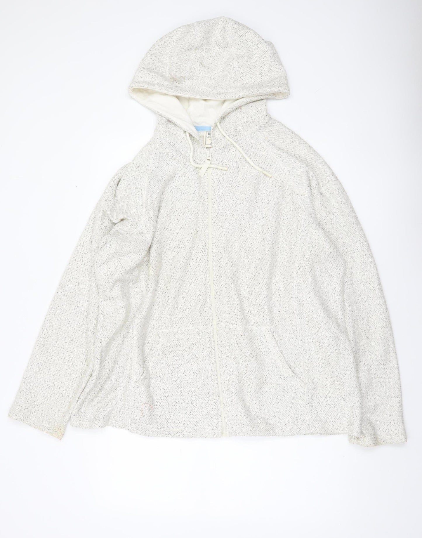 Mountain Warehouse Women’s Ivory Zip Hoodie Size 22 Cotton Blend