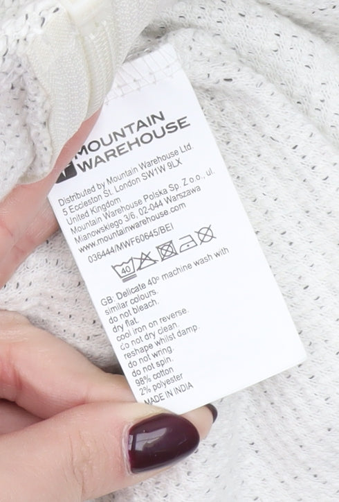 Mountain Warehouse Women’s Ivory Zip Hoodie Size 22 Cotton Blend