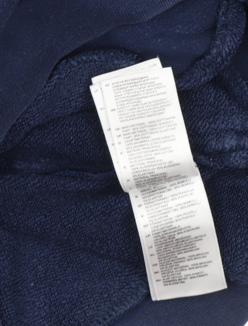 Adidas Men’s Blue Pullover Hoodie L Sports Logo Sweatshirt