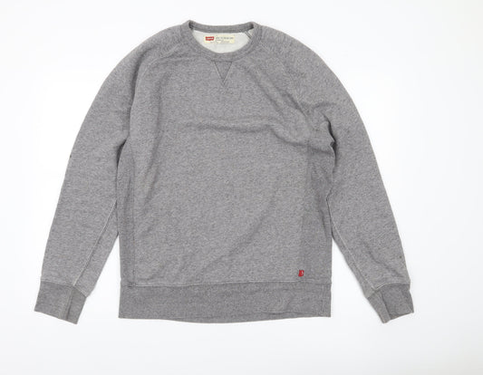 Levi's Men's Grey L Pullover Sweatshirt Classic Crew Neck