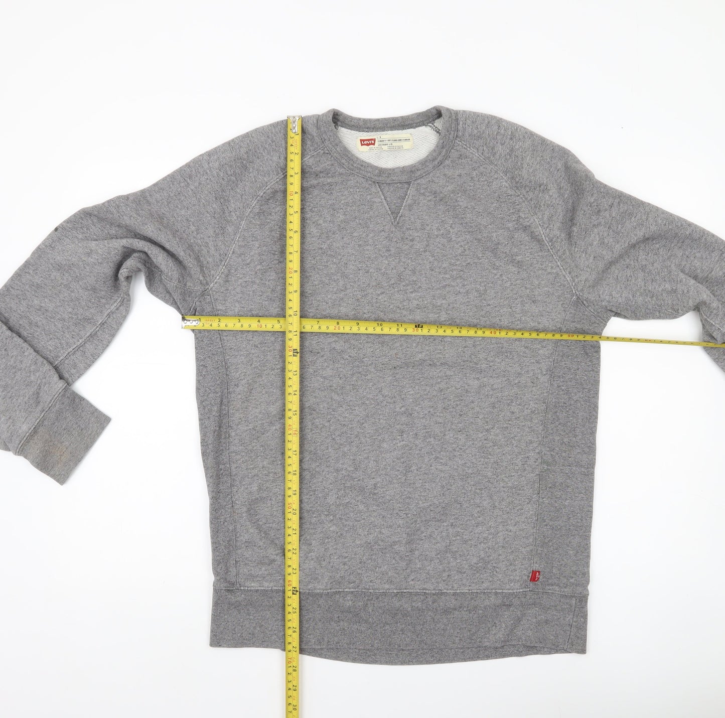 Levi's Men's Grey L Pullover Sweatshirt Classic Crew Neck