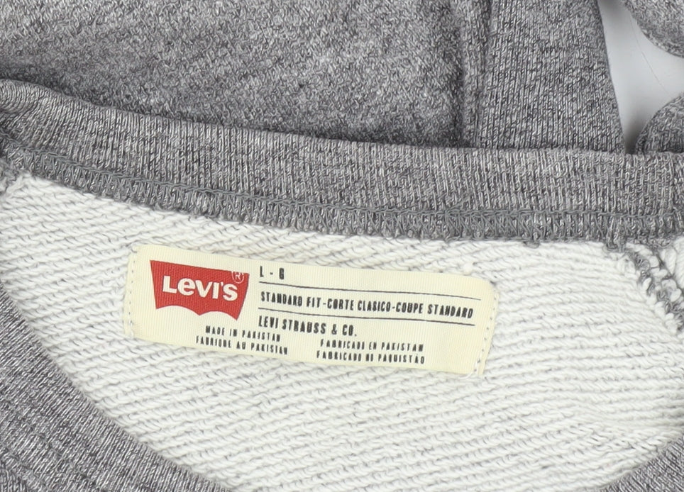 Levi's Men's Grey L Pullover Sweatshirt Classic Crew Neck