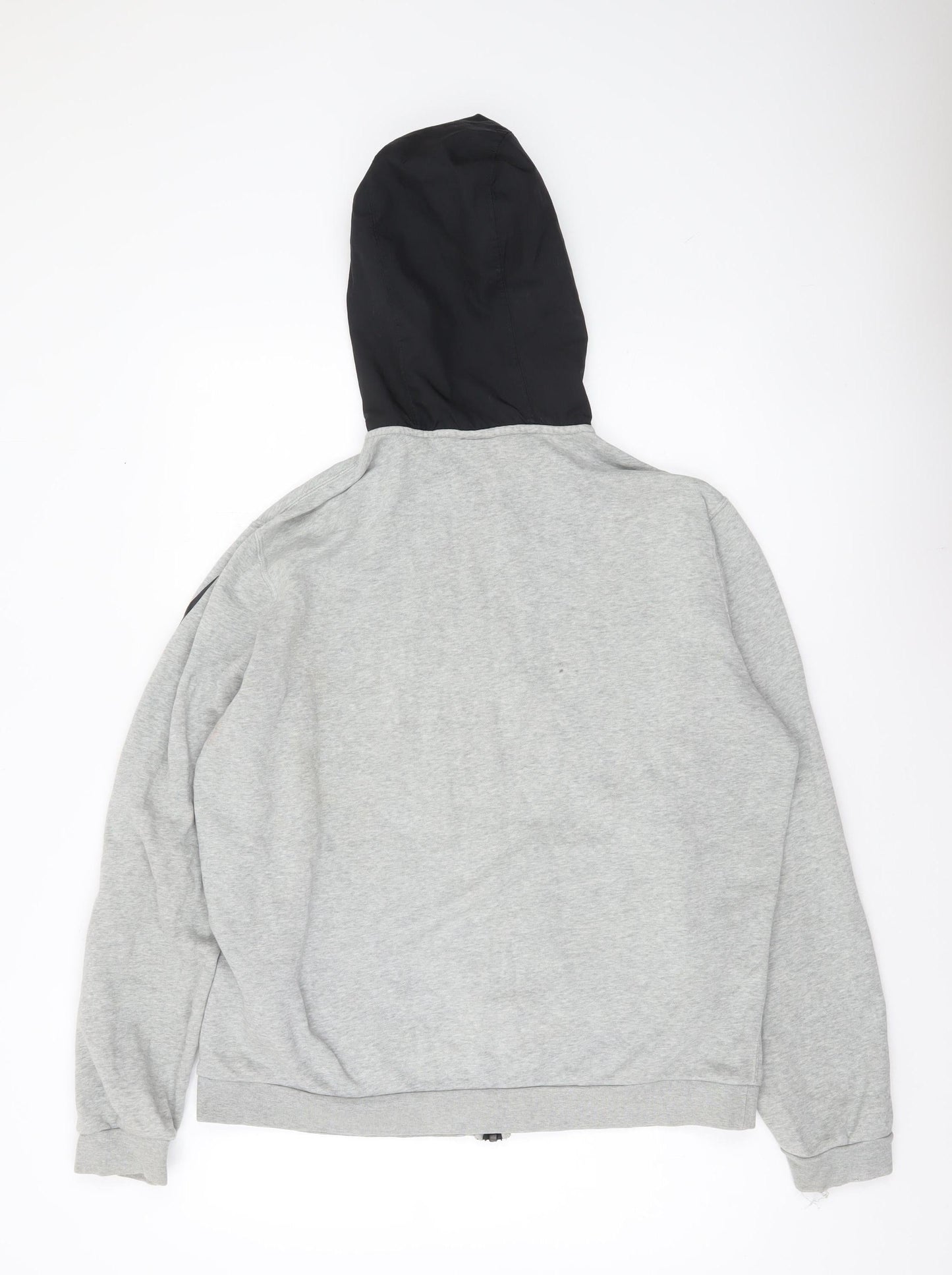 Nike Men’s Grey Full Zip Hoodie Size L Fleece Hooded Sweatshirt
