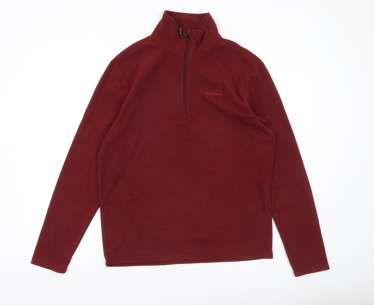 Peter Storm Men’s Red Fleece Sweatshirt M 1/4 Zip Pullover Hiking