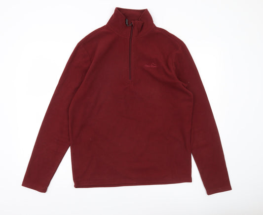 Peter Storm Men’s Red Fleece Sweatshirt M 1/4 Zip Pullover Hiking