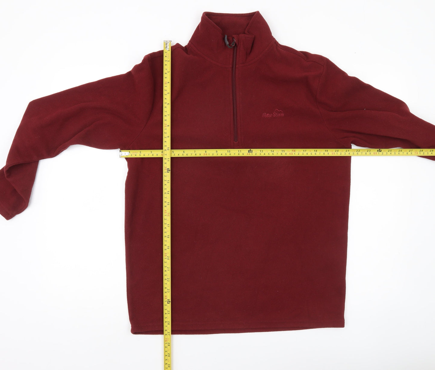 Peter Storm Men’s Red Fleece Sweatshirt M 1/4 Zip Pullover Hiking