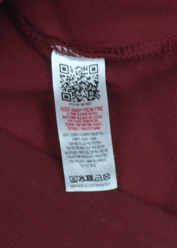 Peter Storm Men’s Red Fleece Sweatshirt M 1/4 Zip Pullover Hiking