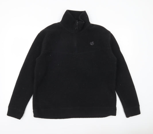 Dare 2B Women's Black Fleece Sweatshirt UK 10 1/4 Zip Outdoor