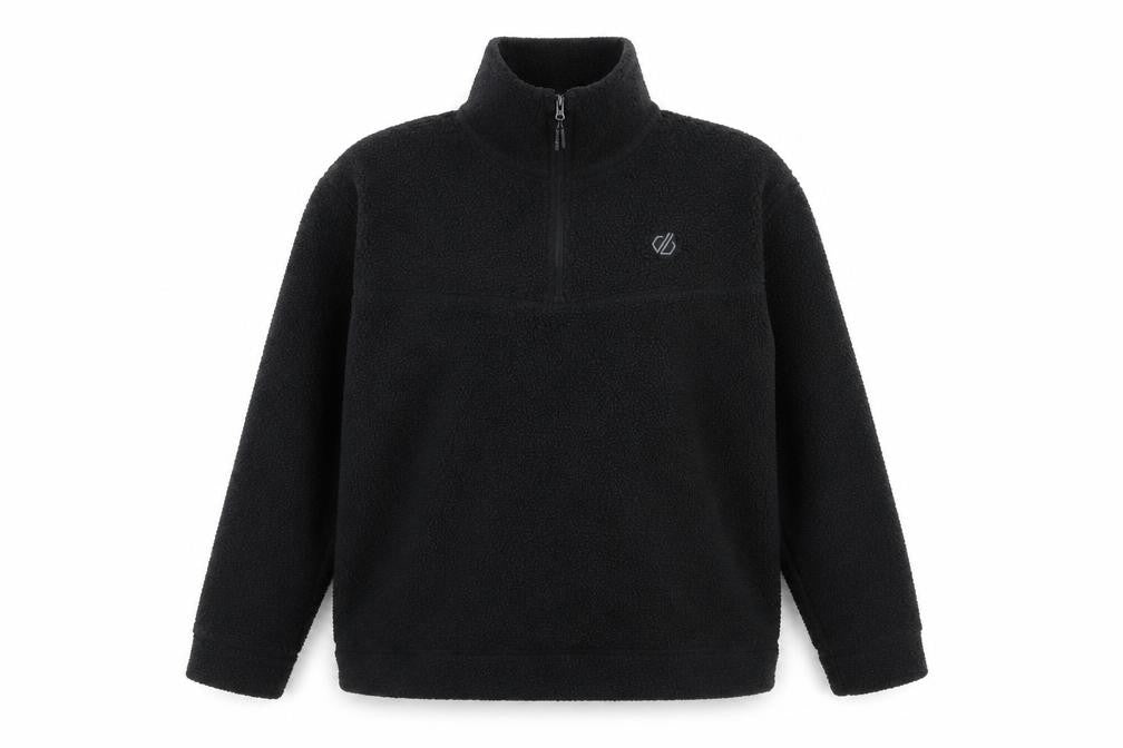 Dare 2b Women's Black Fleece Sweatshirt UK 10 1/4 Zip Outdoor