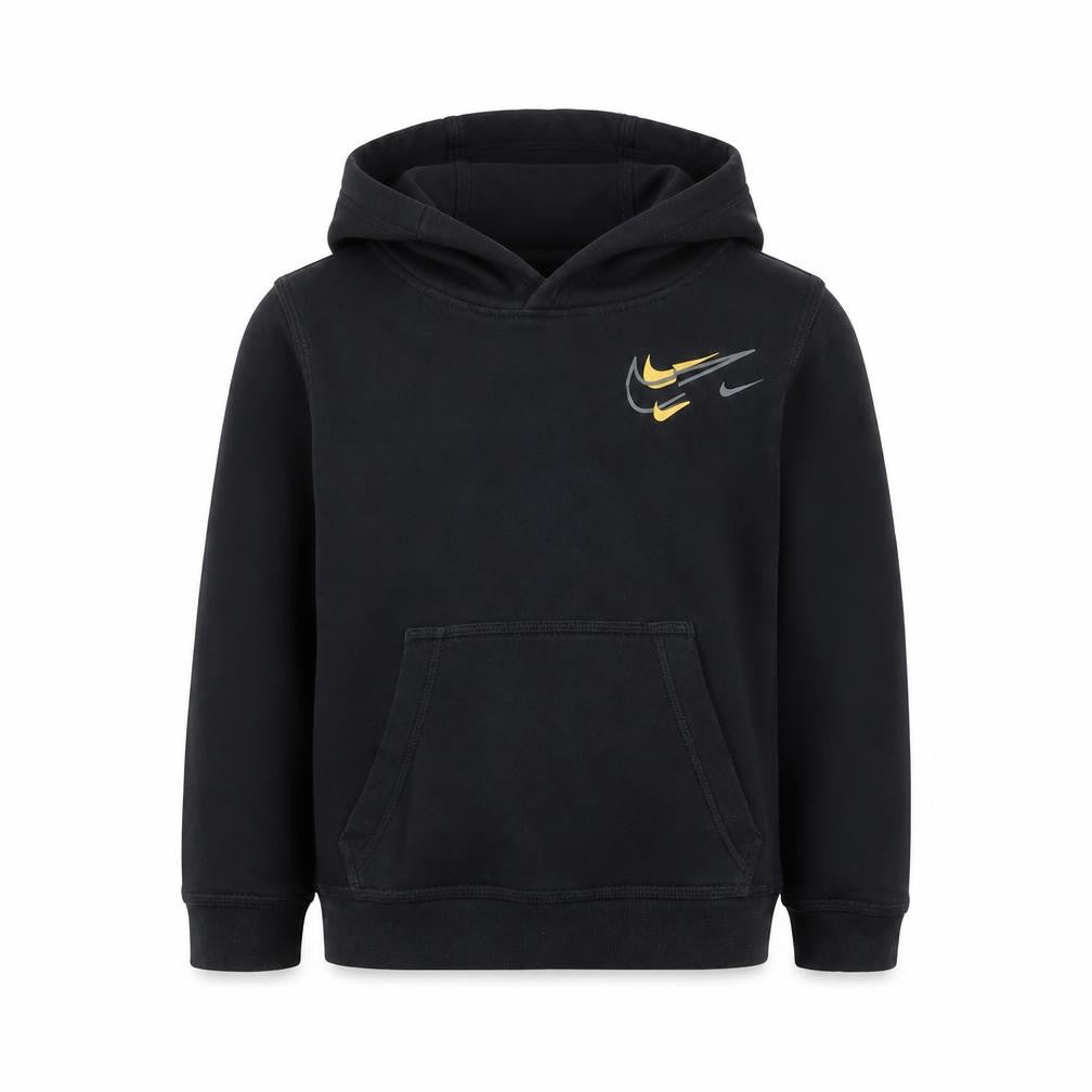 Nike Boys Black Pullover Hoodie XS 7 Years Logo Sports Hooded Sweatshirt