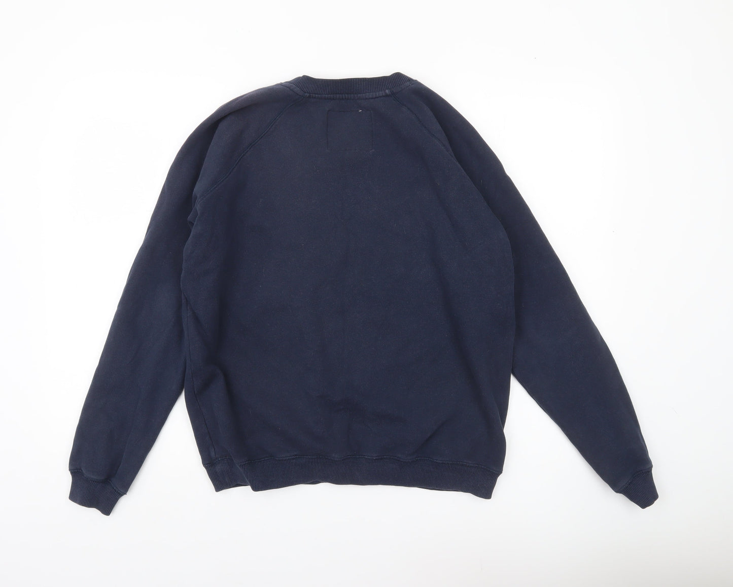 Jack Wills Women’s Navy Blue Crew Neck Sweatshirt UK 12 Cotton Blend