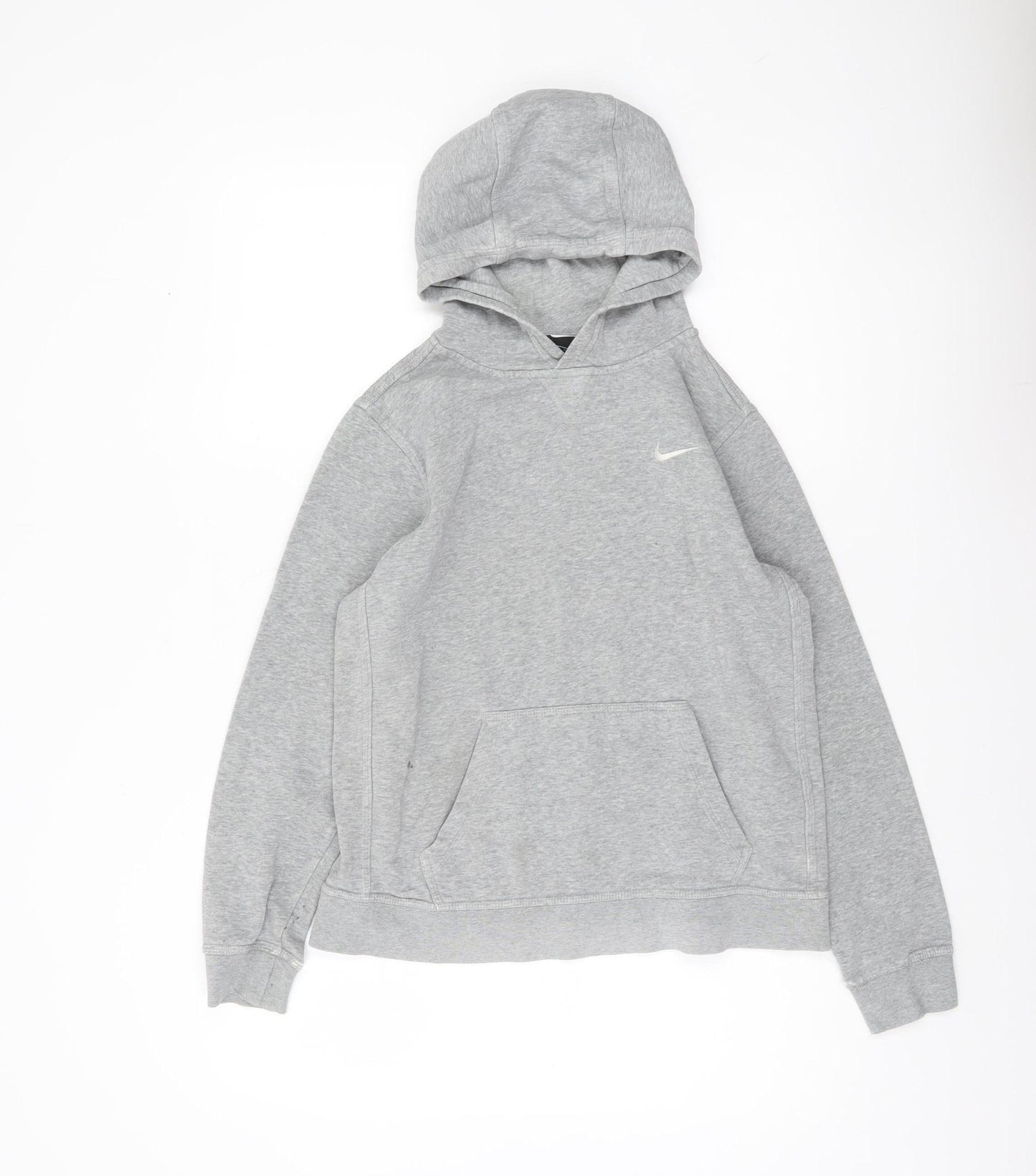 Nike Boys Grey Pullover Hoodie XL 13-14 Years Sportswear Sweatshirt