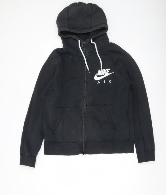 Nike Men’s Black Full Zip Hoodie M Sportswear Cotton Blend